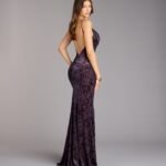 Maddie Velvet Open Back Mermaid Formal Dress