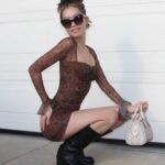 Glam Unleashed Leopard Print Mini Dress