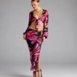 Vacay Queen Tropical Floral Mesh Maxi Skirt