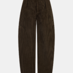 Corduroy Curved-Leg Pants