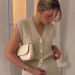 V-Neck Metal Accent Knit Vest