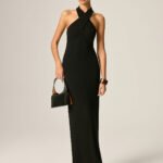 Cross Halter Bodycon Maxi Dress