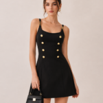 Napoleon Double Breasted Linen Blend Mini Dress